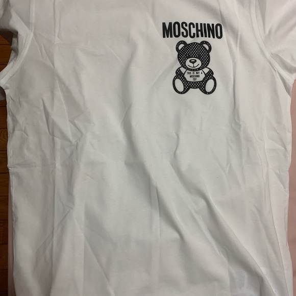 Moschino Kids White Bear Print T-Shirt